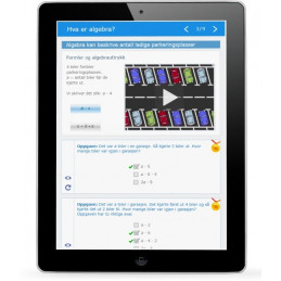 Digitalt læremiddel i Matematikk 1P med animasjoner og veiledende tilbakemeldinger som erstatter lærebok
