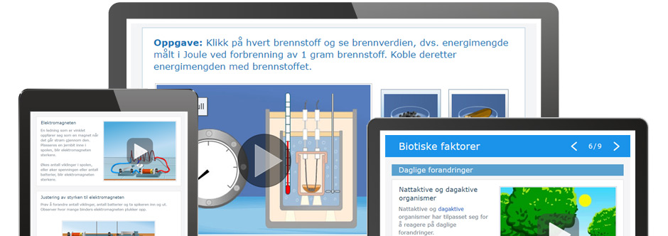 Digitalt læremiddel i naturfag som erstatter lærebok med animasjoner og læringsanalyse