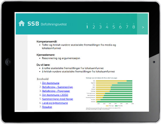 SSB-Befolkningsvekst - skjermbilde