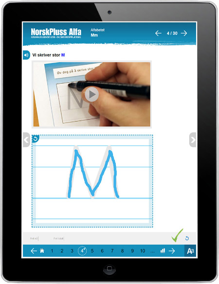 Digitalt læremiddel med videoer og oppgaver i alfabetisering for minoritetsspråklige elever. Læreverk som brukes av elever i norsk som andrespråk.