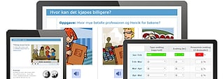 Læremiddelet fungerer på pc, nettbrett og mobil, og gir lærer nye verktøy i arbeidet med faget.
